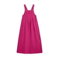 thumbnail image 6 of WOYY Girls Sleeveless Pinafore Dress Casual Loose Pocket Long Overall Dress, Sizes 5-14, 6 of 6