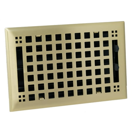 

Madelyn Carter Artisan Brushed Brass Floor and Wall Wall and Floor Vent Covers (2 x 10 (3.5 x 11.5 Overall Size) Floor Vent Cover - Wall Vent Cover - Includes Mounting Clips