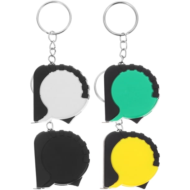 GOOHOCHY Juego de Mini llavero de cinta métrica, cinta métrica retráctil para niños, cinta métrica de bolsillo métrica y en pulgadas, portátil y compacto, 4 Uds.