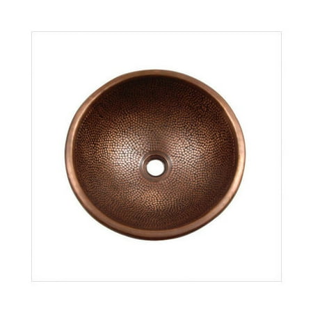 Bundle-97 Yosemite Home Decor Pin Hammered Topmount Round Vessel Bathroom Sink (2 Pieces)