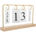 thumbnail image 2 of Milisten Wooden Desk Perpetual Calendar Planner Week Date Display Calendar Office Desktop Decor, 2 of 5