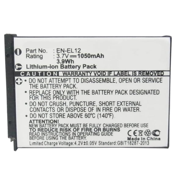 Batteries N Accessories BNA-WB-L9015 Digital Camera Battery - Li-ion, 3.7V, 1050mAh, Ultra High Capacity - Replacement for Nikon EN-EL12 Battery