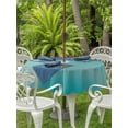thumbnail image 3 of Outdoor Tablecloth with Umbrella Hole for Patio/Picnic/Party/Camping, Teal Purple Ombre Waterproof Table Cloth Round Cover Washable, Modern Gradient Abstract Art (Dia 60"), 3 of 8