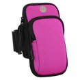 thumbnail image 1 of Kingswick Sac de Cellulaire de Sport Imperméable avec Trou pour Écouteurs, Extensible avec Fermeture Éclair, Manche de Bras pour Hommes et Femmes, Rouge Rose, 1 of 7