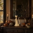 thumbnail image 4 of Yashow Elite Halloween Ghost Cat Decor, 3D Printed Cloak Cat Figurine Statue, Cute Spooky Cat Ornament Centerpiece for Tiered Tray Shelf Desk Home Seasonal Decoration, 4 of 5