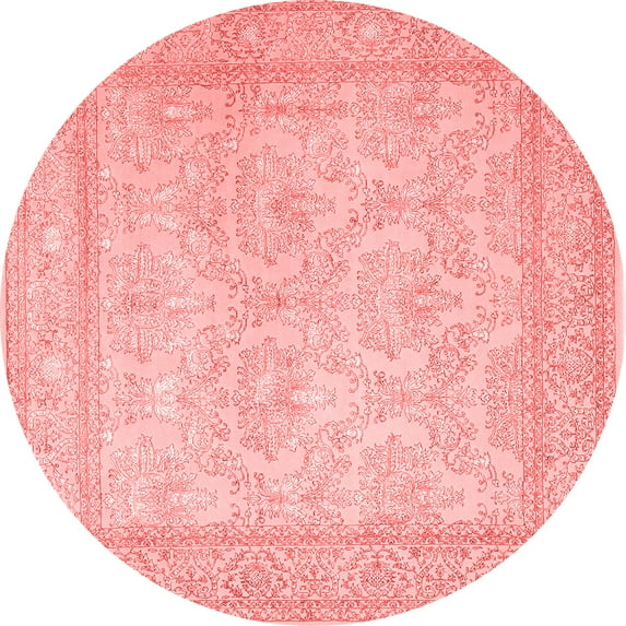 Ahgly Company Indoor Round Persian Red Traditional Area Rugs, 4' Round