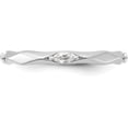 thumbnail image 4 of Solid Sterling Silver Stackable Expressions Rhodium-plated White Topaz Ring - Ring Size 7.0, 4 of 8