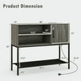 thumbnail image 2 of YYAo Buffet Sideboard, Cupboard Buffet Console Kitchen Sideboard,Buffet Sideboard Coffee Bar Cabinet with Power Outlets and USB Ports-Gray, 2 of 6