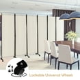 thumbnail image 4 of Costway 6-Panel Folding Room Divider 6FT Rolling Privacy Screen with Lockable Wheels White, 4 of 10