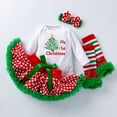 thumbnail image 1 of Conjuntos de ropa de manga larga con bordado de árbol de dibujos animados para niñas y bebés de Navidad, mamelucos y falda, ropa infantil para bebés, 1 of 5
