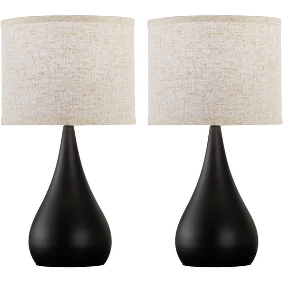 Touch Table Lamps for Bedroom   2 Count   3-Level Dimming   Modern Iron Base   Nightstand, Office, Living Room
