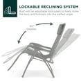 thumbnail image 4 of Best Choice Products Oversized Zero Gravity Chair, Folding Outdoor Patio Recliner w/ Cup Holder - Dove Gray, 4 of 7