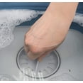 thumbnail image 5 of ANDYYOUTING 7.5L (2 Gal) Collapsible Dishpan w/ Drain Plug - Foldable Washing Basin, Portable, Space Saving Kitchen Storage (Grey/Blue), 5 of 7