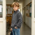 thumbnail image 7 of Gerichy Boys Sweatshirts, Waffle Knit Kids Zip Up Long Sleeve Sweatshirt Pullover Tops Preppy Clothes 3T-14T, 7 of 7