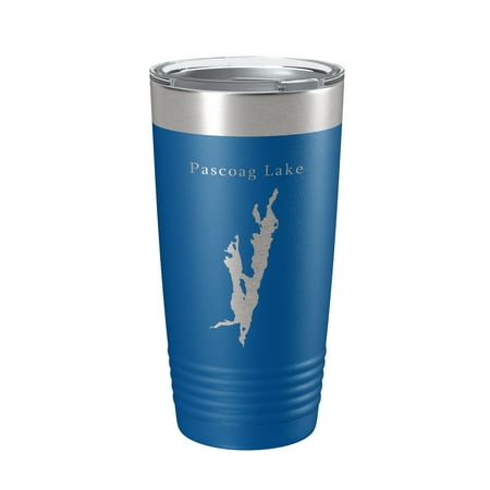 

Pascoag Lake Map Tumbler Travel Mug Insulated Laser Engraved Coffee Cup Rhode Island 20 oz Royal Blue