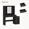thumbnail image 6 of 58.7” Vanity Desk with Light Mirror, Makeup Vanity Dressing Table with 3 Drawers, 6 of 6