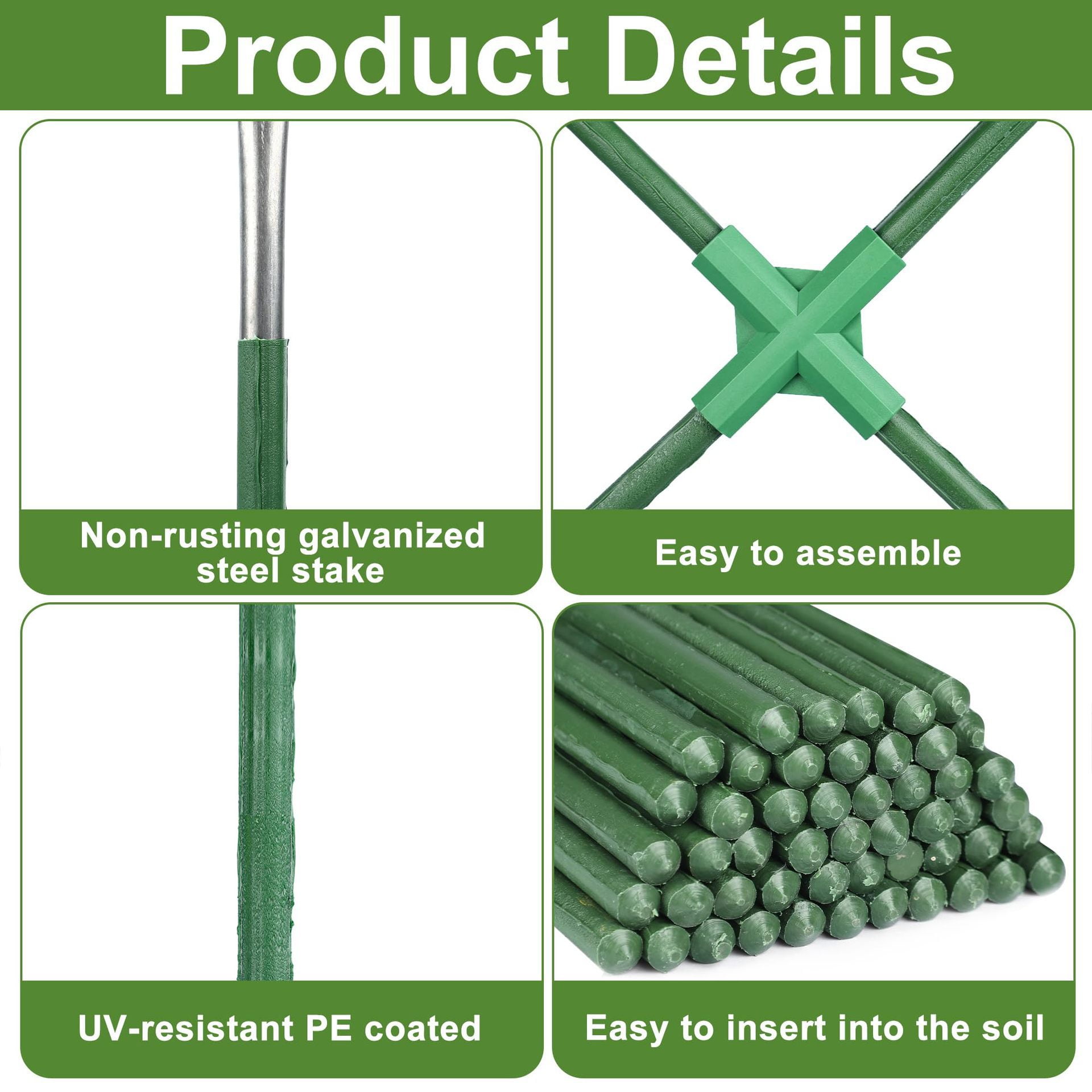 Cucumber Trellis 48 inch A-Frame Garden Trellis for Climbing Plants Outdoor Support for Vegetable Vine Tomato Cucumber Trellis Raised Bed, with Netting, Green
