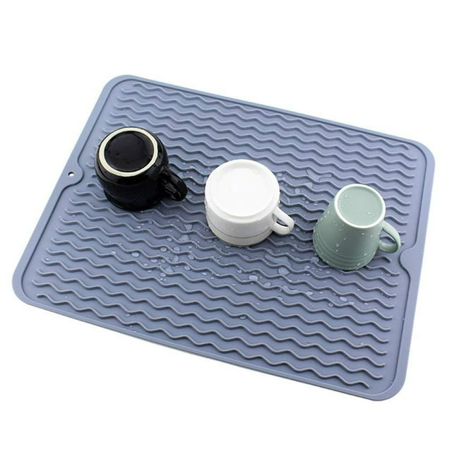 Oubit Kitchen Drainer Dish Draining Mat,Silicone Dish Drying Mat Silicone Dish Drying Mat Sink Mat Best in Class