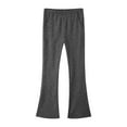 thumbnail image 7 of Yeaiivve Toddle Girls Yoga Pants With Side Pockets Elastic Waist Flared Leg Pants Solid Color Workout Dance Tights for Girls, 7 of 7