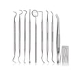 thumbnail image 5 of ZHAOCHENG Herramientas dentales, limpiador de placas raspadoras de acero inoxidable, juego de herramientas para el cuidado bucal con escáner de palillos de dientes, con estuche, 5 of 5
