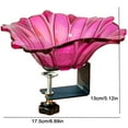 thumbnail image 3 of Savings Clearance! bfogop Glass Bird Bath Bowl - Birdbath Solar Fountain - Bird Feeder for Outdoor Garden Patio Yard Balcony Decor(Hot Pink), 3 of 3