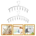 thumbnail image 6 of Monyance sock dryer hanger 2pcs Clothes Drying Rack with 8/10 Clips for Towels and Diapers(15.75X7.09X1.18Inches), 6 of 11