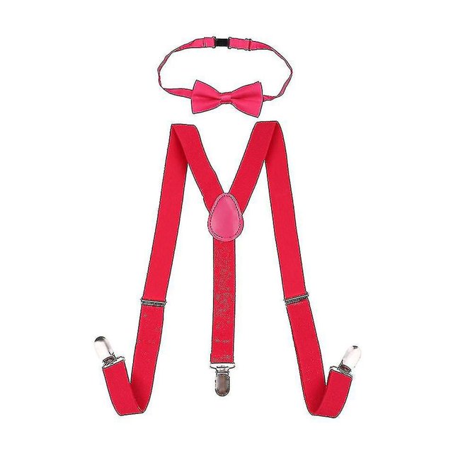 Nœud Papillon pour Enfants et Bretelles Élastiques Ajustables pour Garçons