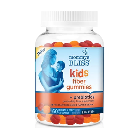 Mommy's Bliss Fiber Supplements Gummies, Orange & Berry, 60 Count
