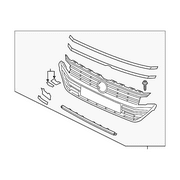 Genuine OE Volkswagen Grille Assembly - 3G8-853-651-AA-ZLL