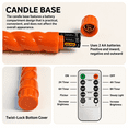 thumbnail image 6 of Black Twisted Drip Wax LED Taper Candles, 6 Pcs 9.65in Flameless Candles with Remote Timer Dimmer for Gothic Home Decor, 6 of 7