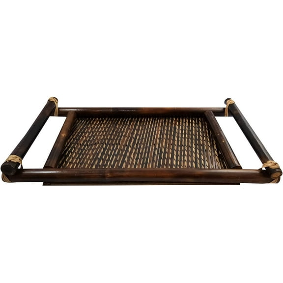 India Meets India Handicraft Serving Tray Bamboo Bamboo Serving Tray Serving Platter, Best Gifting, Made By Awarded Indian Artisan