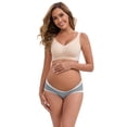 thumbnail image 4 of DARING DIVA Ice Silk Maternity Panties Under the Bump Briefs M 1 Gray 1 Black, 4 of 6