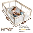thumbnail image 4 of Beavtaens Baby Play Mat for Floor, Fits 71x59 Playpen, Non-Slip, Soft for Infants, 0-4 Years, Gray, 4 of 9