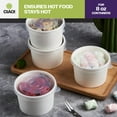 thumbnail image 5 of CIAO! 90mm Diameter PP Lid, Designed and Fit BRAND 8oz Paper Food Container (1000/case), 5 of 9