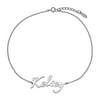 Personalized Women's Sterling Silver or Gold over Silver Script Name Anklet