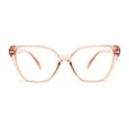 thumbnail image 2 of Retro Womens Classy Oversized Rectangular Cat Eye Reading Glasses Pink +2.00, 2 of 4