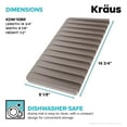thumbnail image 2 of KRAUS Self-Draining Silicone Dish Drying Mat or Trivet for Kitchen Counter in Brown, 2 of 8