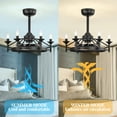 thumbnail image 5 of Maxax Candlestick Ceiling Fan with Light, 21" Black Vintage Ceiling Fan with Remote Control, 6 Speeds Reversible Timing Ceiling Fan for Bedroom, Living Room, 5 of 5