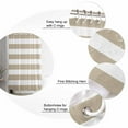thumbnail image 3 of Khaki and Shower Curtain, 48" x 72", White Stripe Waterproof Bathroom Curtain Washable Shower Curtain Set with 12 Hooks, 3 of 6