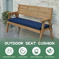 thumbnail image 6 of SHANNA Outdoor Bench Cushion with 2 Pillowcase, Waterproof Garden Bench Cushions for Outdoor Furniture, Patio Porch Swing Replacement Seat Pad with Ties, Navy Blue, 60"x20"x3", 6 of 12