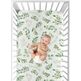 thumbnail image 2 of Sweet Jojo Designs Botanical Green and White Fitted Crib Sheet, 2 of 6