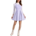 thumbnail image 1 of Vestido A-Line sin mangas de tweed a cuadros para mujeres Inspire Chic M Lila Claro, 1 of 5