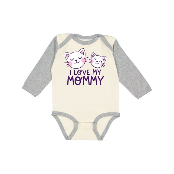 Inktastic I Love My Mommy Boys or Girls Long Sleeve Baby Bodysuit