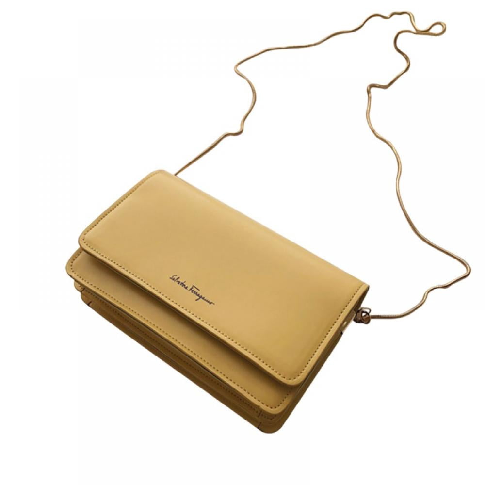 PU Leather Chain Crossbody Bags For Women Simple Fashion Shoulder Bag