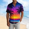 thumbnail image 5 of SCSAlgin Mens Hawaiian Shirt, Short Sleeves Button Down Beach Clothing, Summer Flamingos Casual Aloha Floral Shirts, 5 of 5