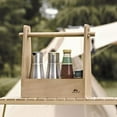 thumbnail image 2 of Caja de almacenamiento portátil Portarrollos de papel Cesta de mano de madera de pino Multiusos Nuez marrón Zulema Estuche de condimento, 2 of 8