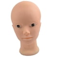 thumbnail image 6 of Professional 21'' Silic Practice Training Bald Head Cosmetology Doll Head for Extension Grafting Makeup, 6 of 9