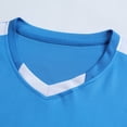 thumbnail image 5 of Yuncity Boys Outfit Short Sleeve Crew Neck Graphic Print Tops With Shorts 2 Pieces Set Summer Youth Sport Football Outdoor Daily Wear Toddler Kids Clothes Set Size 12-13 Years Blue, 5 of 9