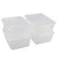 thumbnail image 1 of Jekiyo Clear Plastic Storage Bin, 14 Quart Latching Box Container with Lid, 4 Packs, 1 of 4