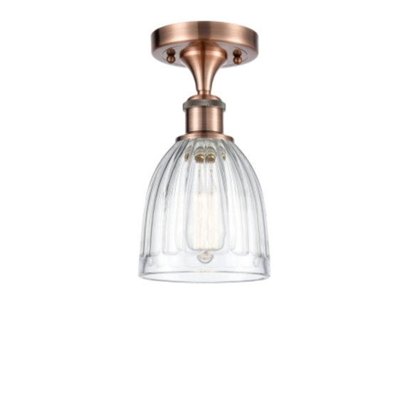 Innovations Lighting 516 Brookfield Brookfield 6" Wide Semi-Flush Ceiling Fixture - Copper